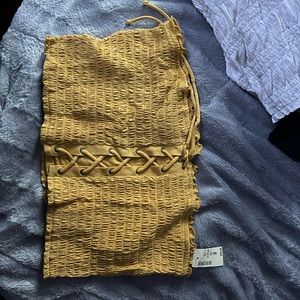 Aeropostale Yellow String Tube Top
